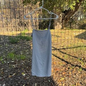 Lulu's Light Gray Back Tie Dress